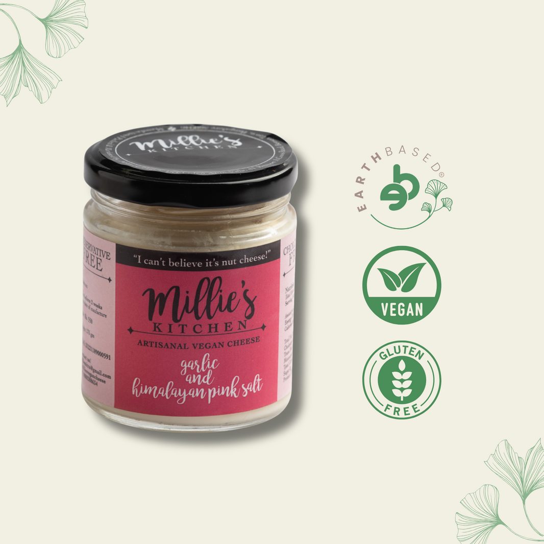 Garlic and Pink Himalayan Salt | Millie's Vegan Cheese