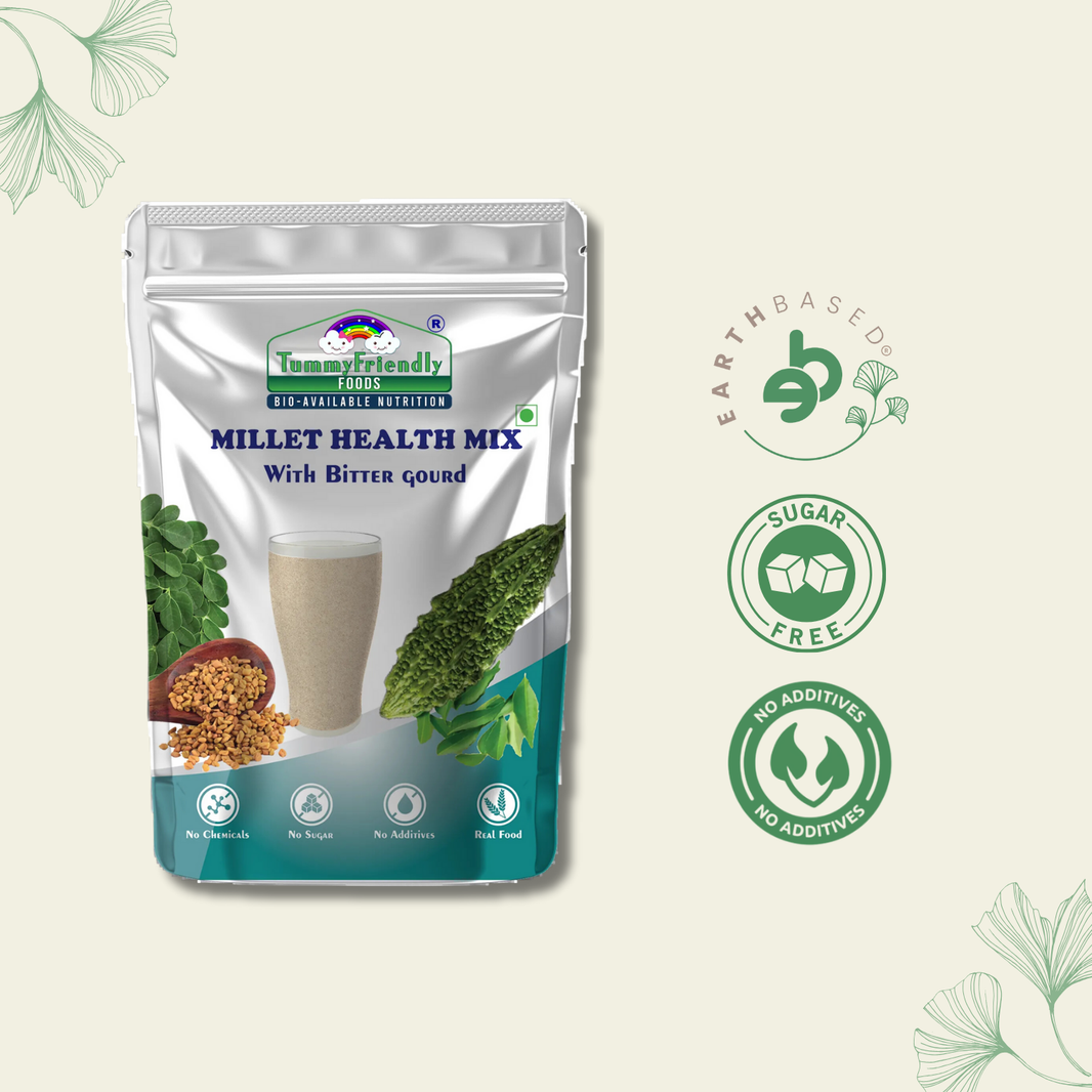 TummyFriendly Foods Organic Millet Health Mix With Bittergourd, Methi Seeds, Moringa Leaves 800 g