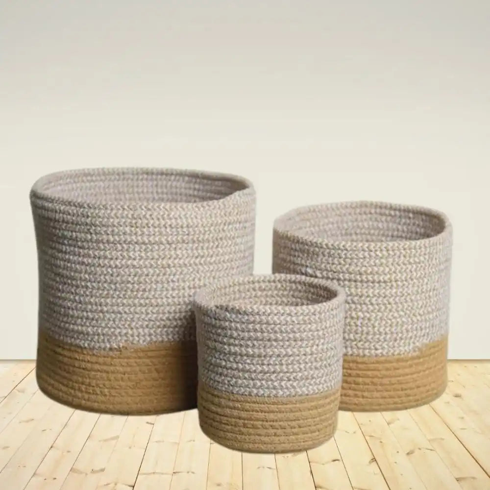 Dual tone Jute Baskets