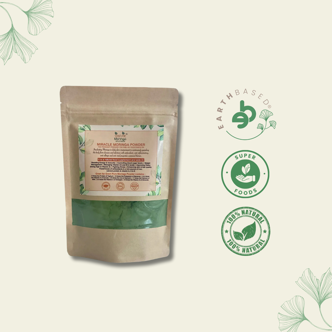 Daivik Moringa Miracle Moringa Powder | 100% Natural | Immunity Booster, Anti Aging, Anti Oxidant | 500 gms