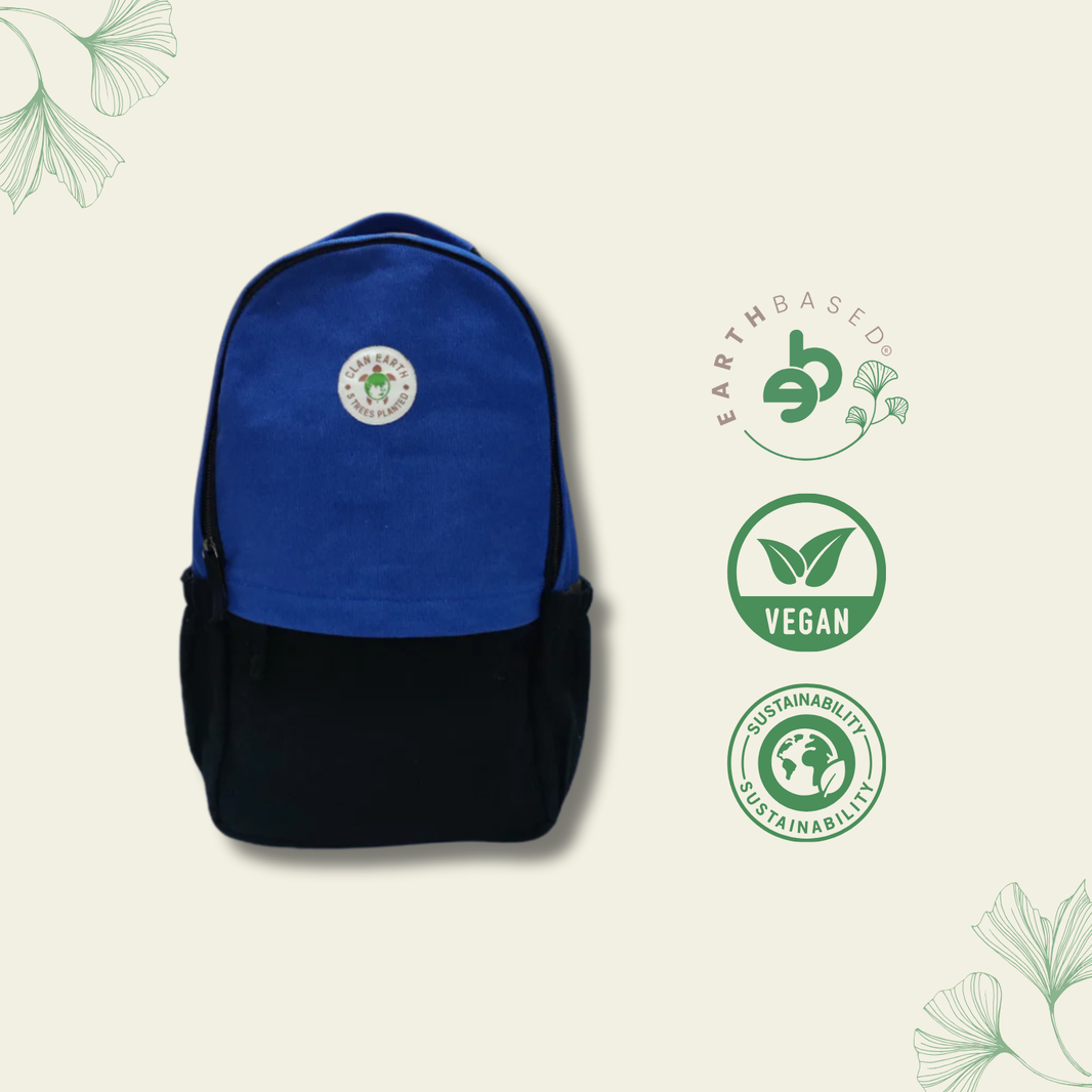 Clan Earth Amur Backpack- Navy Blue & Charcoal Black