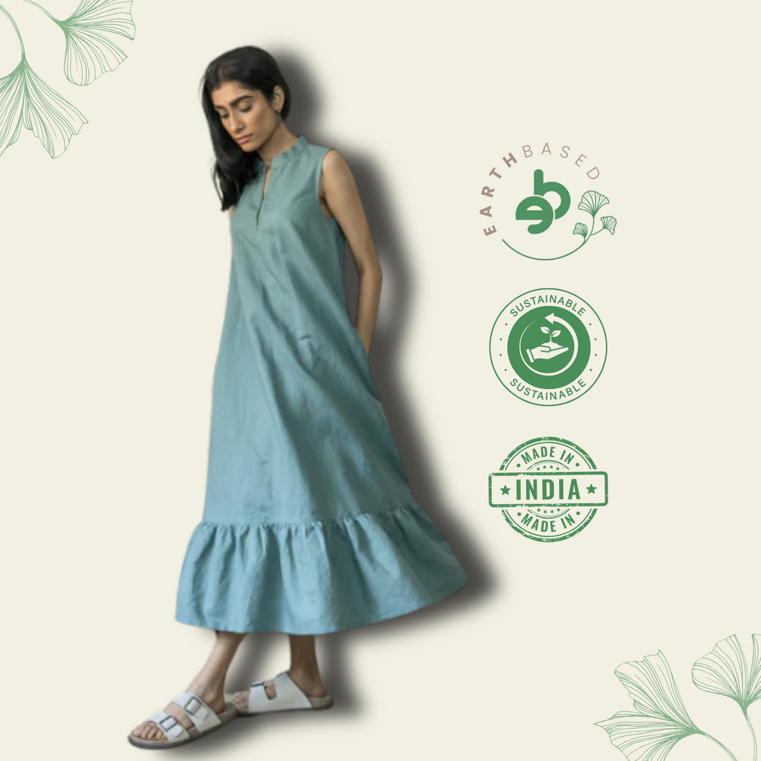 LAID-BACK GATHERED DRESS