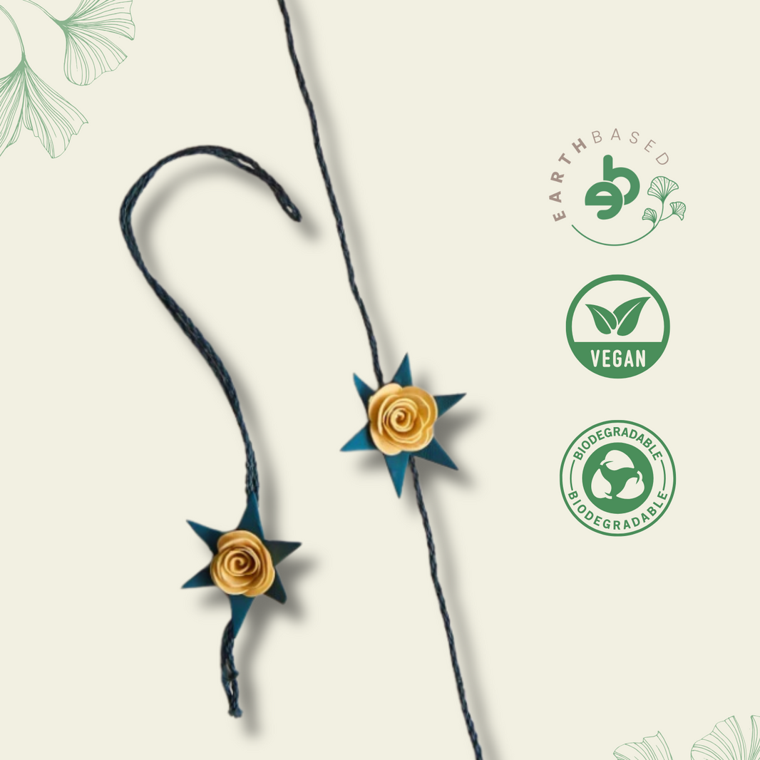 Rakhi Lumba Set | Plantable Seed Paper with Kumkum & Chawal | Set of 4