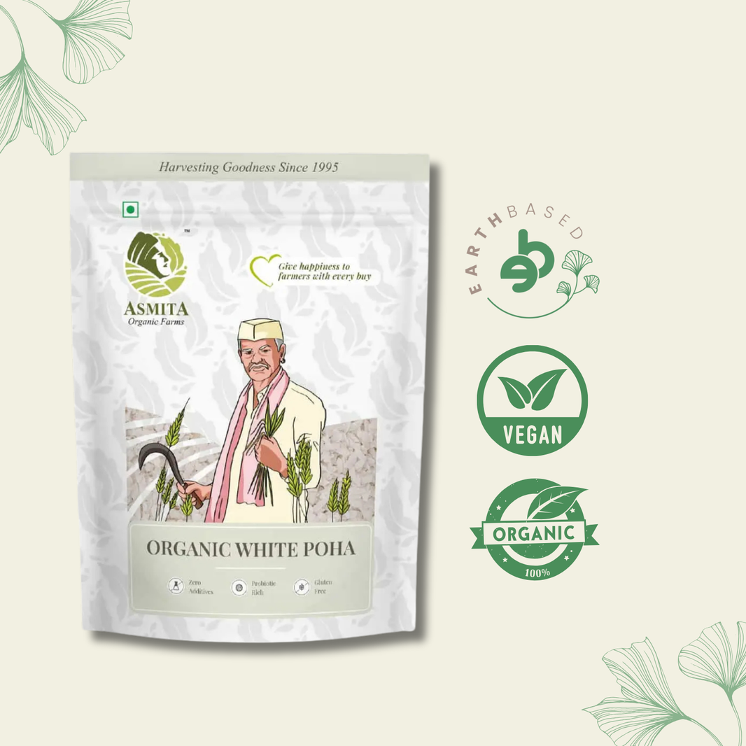Organic White Poha - 500g | Pack of 2