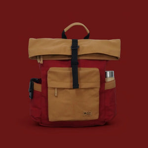Armadillo Backpack - Red & Brown | Clan Earth  | earthbased.in | 01