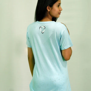 Best Night Dress | Chillax Print Air Blue T-shirt & Tofu Pant Night Dress | earthbased.in | 04