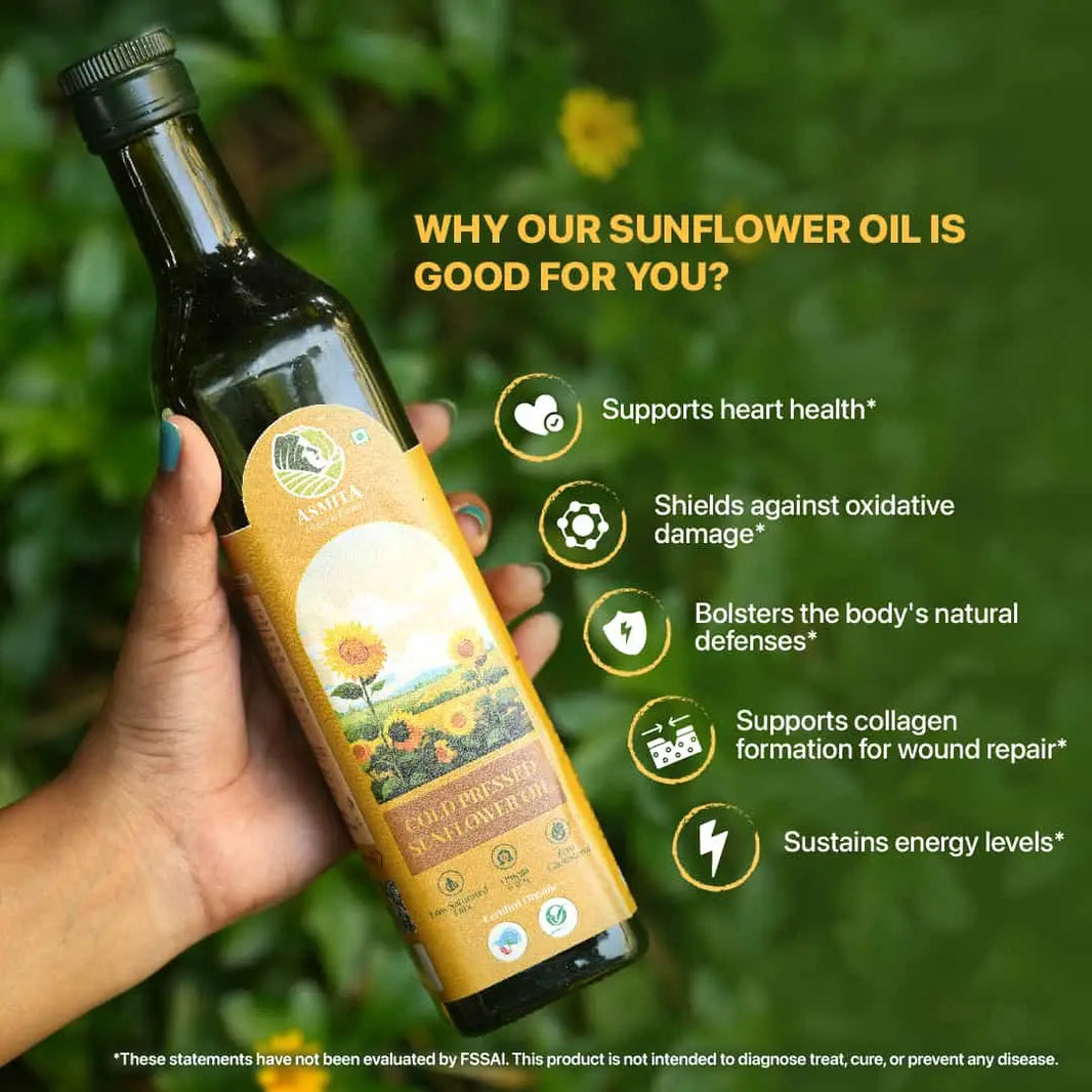 Organic Cold Pressed Sunflower Oil