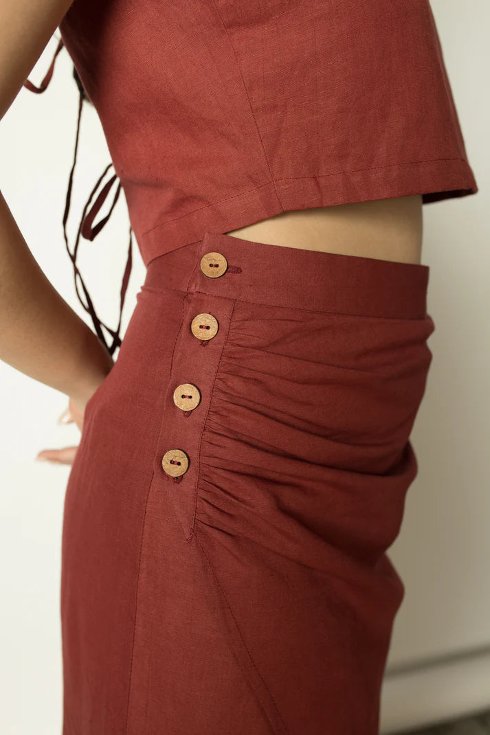 Best Vegan Clothing | Draped Wrap-Around Skirt | Anushe Pirani | arthbased.in | 04