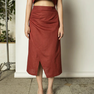 Best Vegan Clothing | Draped Wrap-Around Skirt | Anushe Pirani | arthbased.in | 05