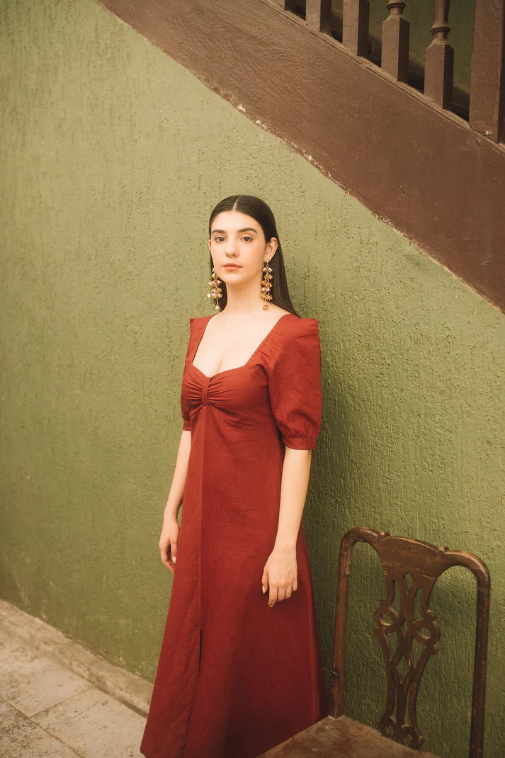 Best Vegan Clothing | Front Slit Midi | Anushe Pirani | earthbased.in | 02