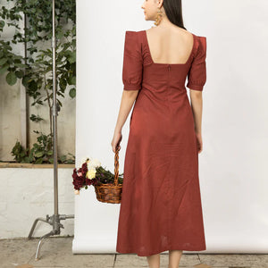 Best Vegan Clothing | Front Slit Midi | Anushe Pirani | earthbased.in | 03