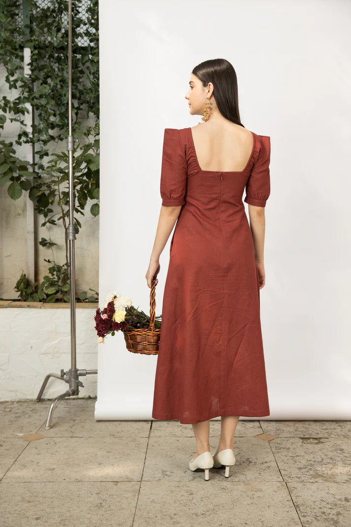 Best Vegan Clothing | Front Slit Midi | Anushe Pirani | earthbased.in | 03