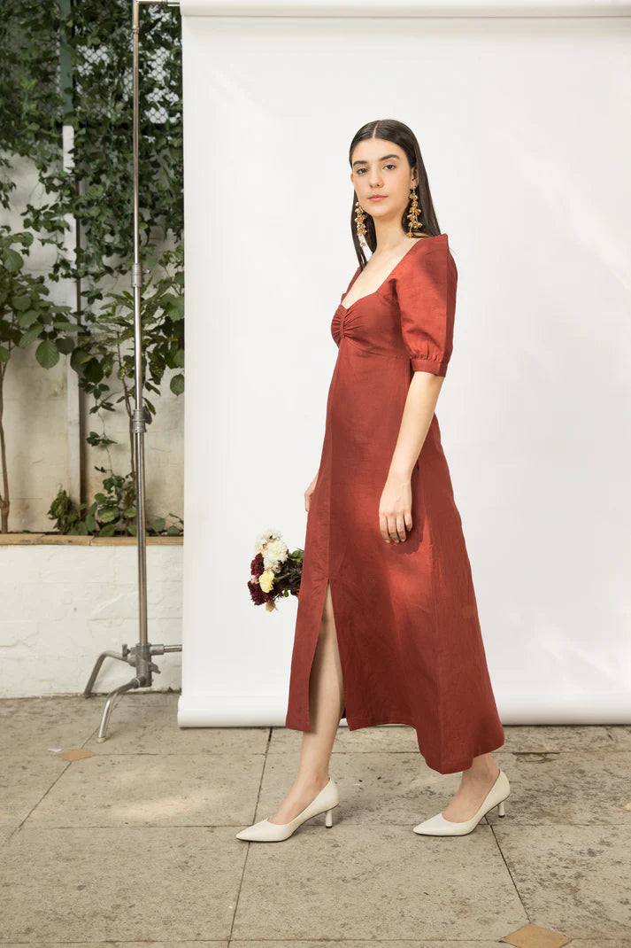 Best Vegan Clothing | Front Slit Midi | Anushe Pirani | earthbased.in | 04
