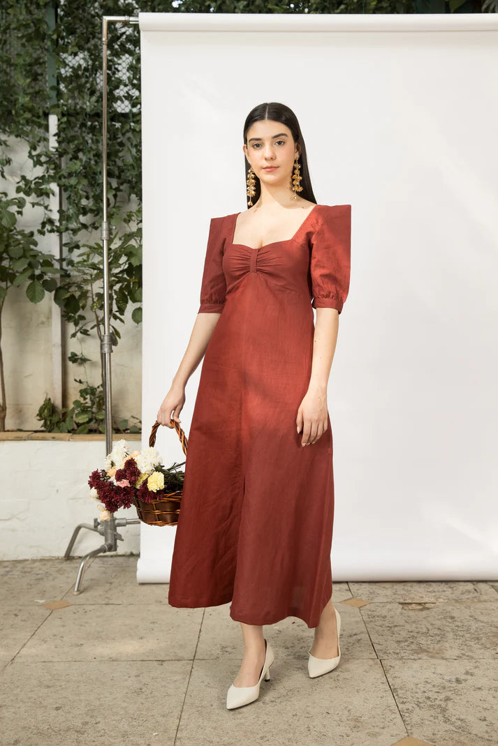 Best Vegan Clothing | Front Slit Midi | Anushe Pirani | earthbased.in | 05