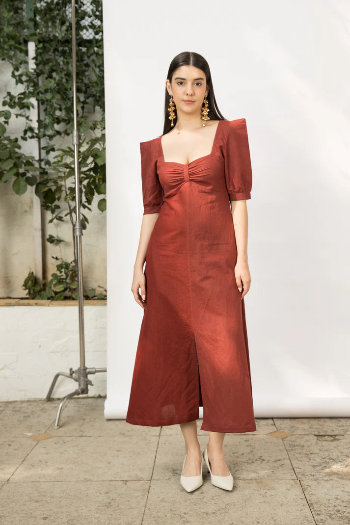 Best Vegan Clothing | Front Slit Midi | Anushe Pirani | earthbased.in | 06