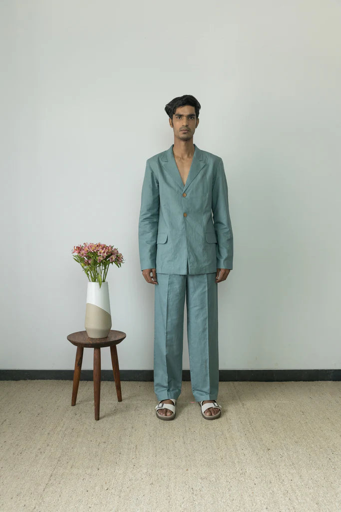 Best Vegan Clothing | SINGLE-BREASTED TAILORED BLAZER | Anushe Pirani | earthbased.in | 02