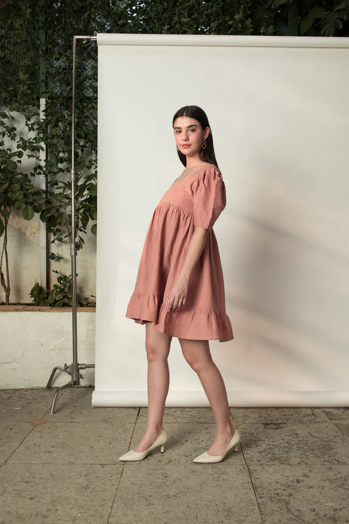 Best Vegan Clothing | Tiered Mini Dress | Anushe Pirani | earthbased.in | 03