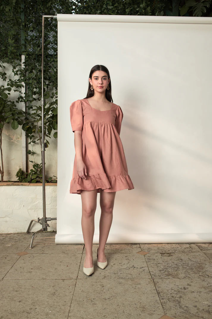 Best Vegan Clothing | Tiered Mini Dress | Anushe Pirani | earthbased.in | 07