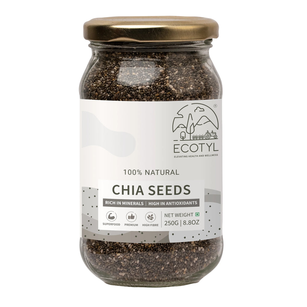 Ecotyl Chia Seeds - Raw | Rich in Antioxidants & Fibre