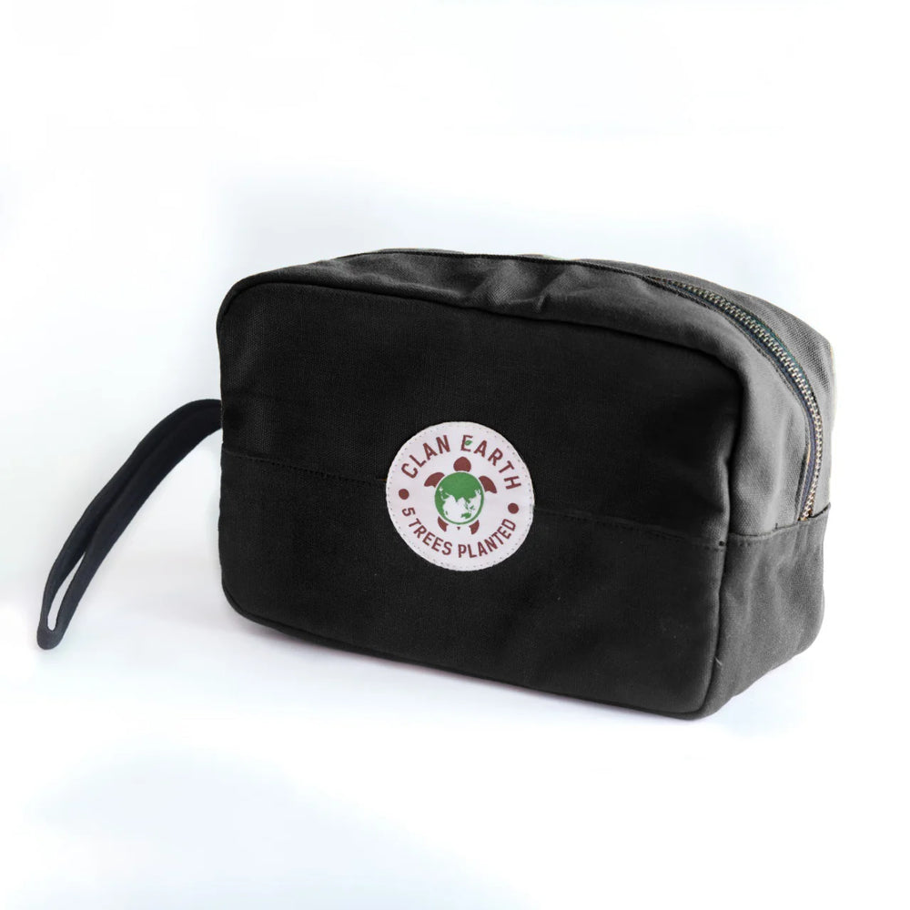 Clan Earth Oryx Dopp Kit - Charcoal Black - earthbased.in - 01