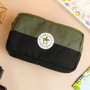 Clan Earth Oryx Dopp Kit - Olive Green-earthbased.in - 01