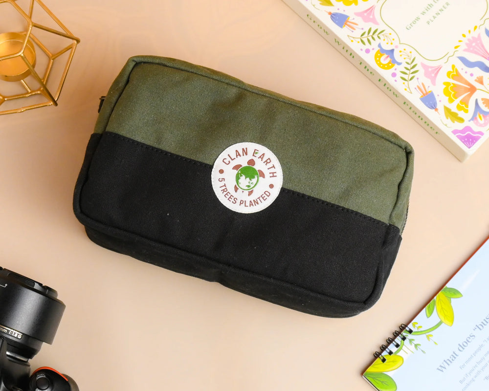 Clan Earth Oryx Dopp Kit - Olive Green-earthbased.in - 01