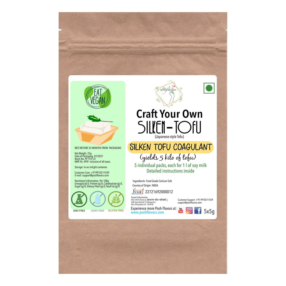 DairyAlternatives-Earthbased-Silken Tofu Coagulant | Make 5kg Silken-Tofu at Home | Instructions Included