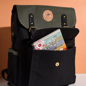 Dugong Backpack- Royal Blue & Charcoal Black | Clan Earth | earthbased.in | 03