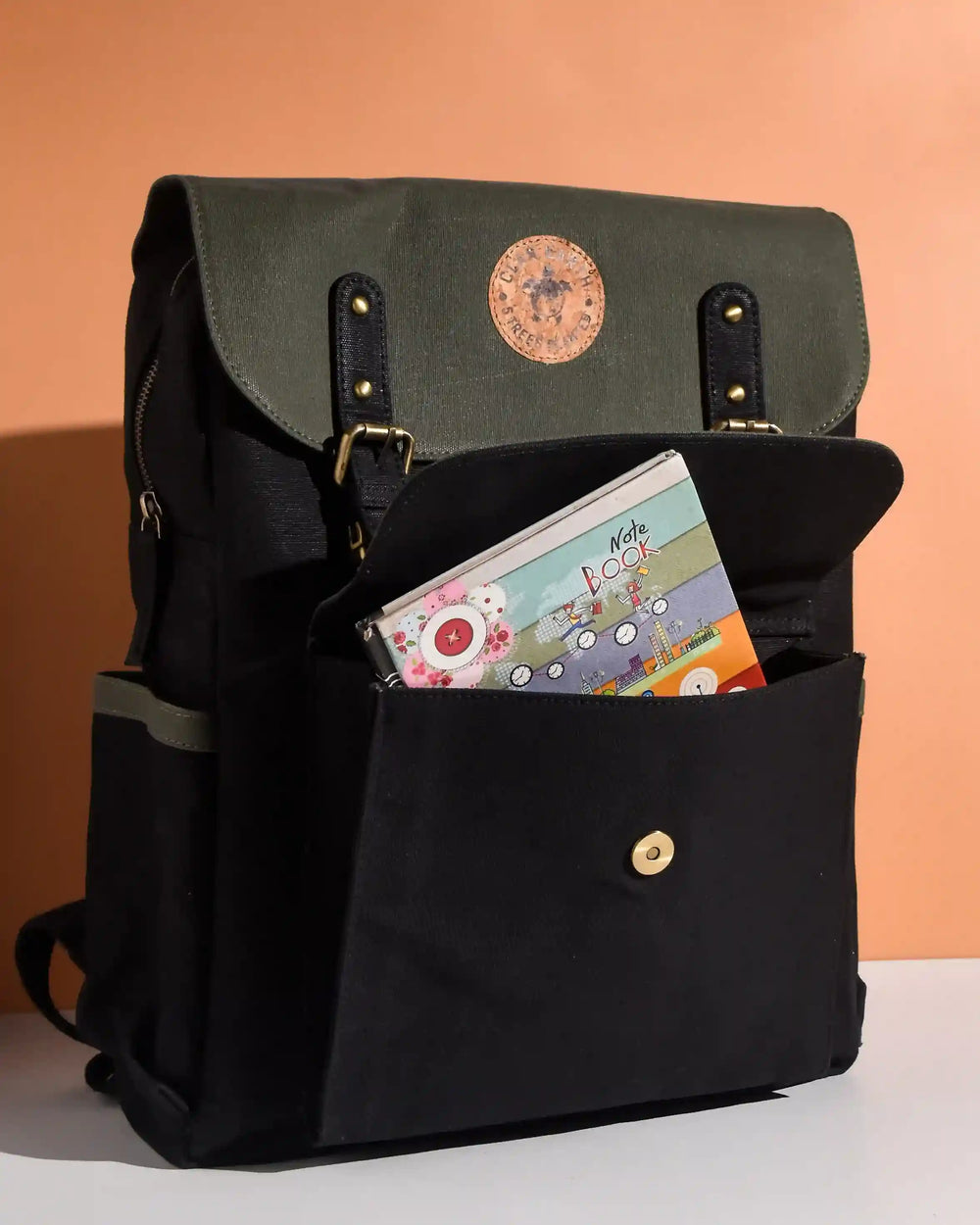 Dugong Backpack- Royal Blue & Charcoal Black | Clan Earth | earthbased.in | 03