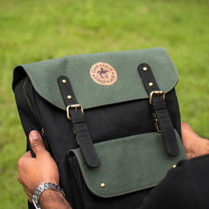 Dugong Backpack - Olive Green & Charcoal Black | Clan Earth | earthbased.in | 03