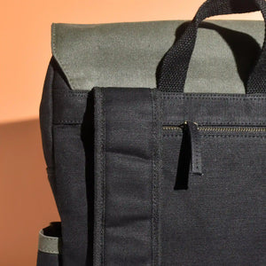 Dugong Backpack - Walnut Brown & Charcoal Black | Clan Earth  | earthbased.in | 02