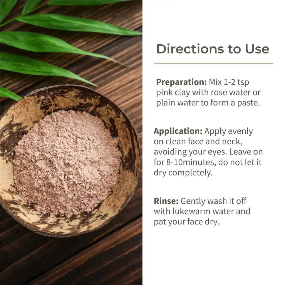 Ecotyl French Pink Clay | Gentle Detox Clay | Skin Brightening | 80g