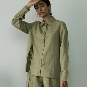 FRONT SLIT SHIRT | Anushe Pirani | Best Vegan Apparel for Women | 01
