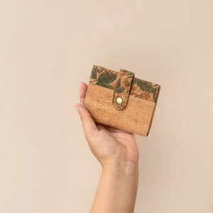 Finch Premium Printed Cork Strapped Wallet | Clan Earth | earthbased.in | 01