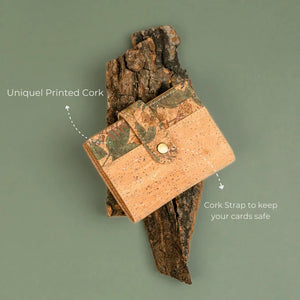 Finch Premium Printed Cork Strapped Wallet | Clan Earth | earthbased.in | 02