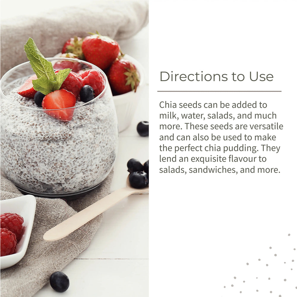 Ecotyl Chia Seeds - Raw | Rich in Antioxidants & Fibre