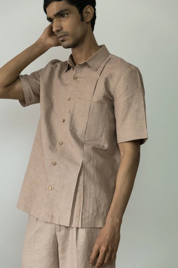 INVERTED-PLEAT SHIRT | Anushe Pirani | earthbased.in | Sustainable Clothing |03