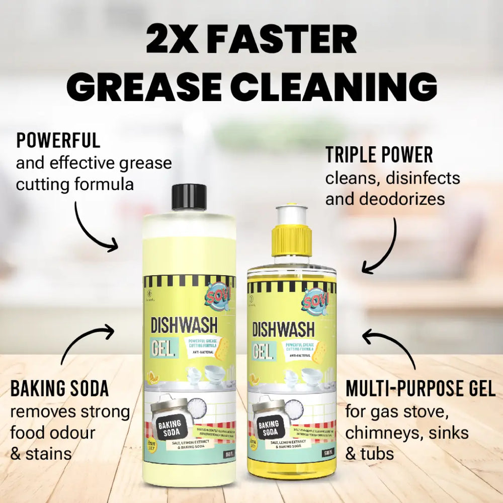 BESTSELLER CLEANING KIT - FLOOR CLEANER, SOVI® DISHWASH LIQUID, TYDIBOWL® TOILET CLEANER, GLASS CLEANER GUIDELINE - 6