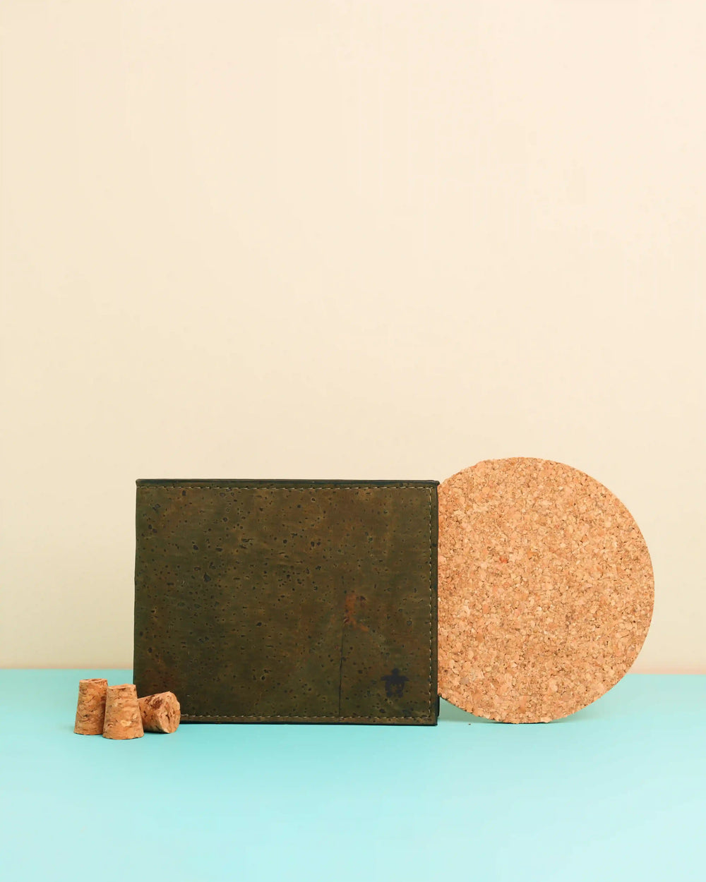 Kakapo Bifold Cork Wallet - Olive Green | Clan Earth | earthbased.in | 05