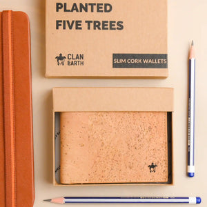 Kakapo Bifold Cork Wallet - Tan | Clan Earth | earthbased.in | 03