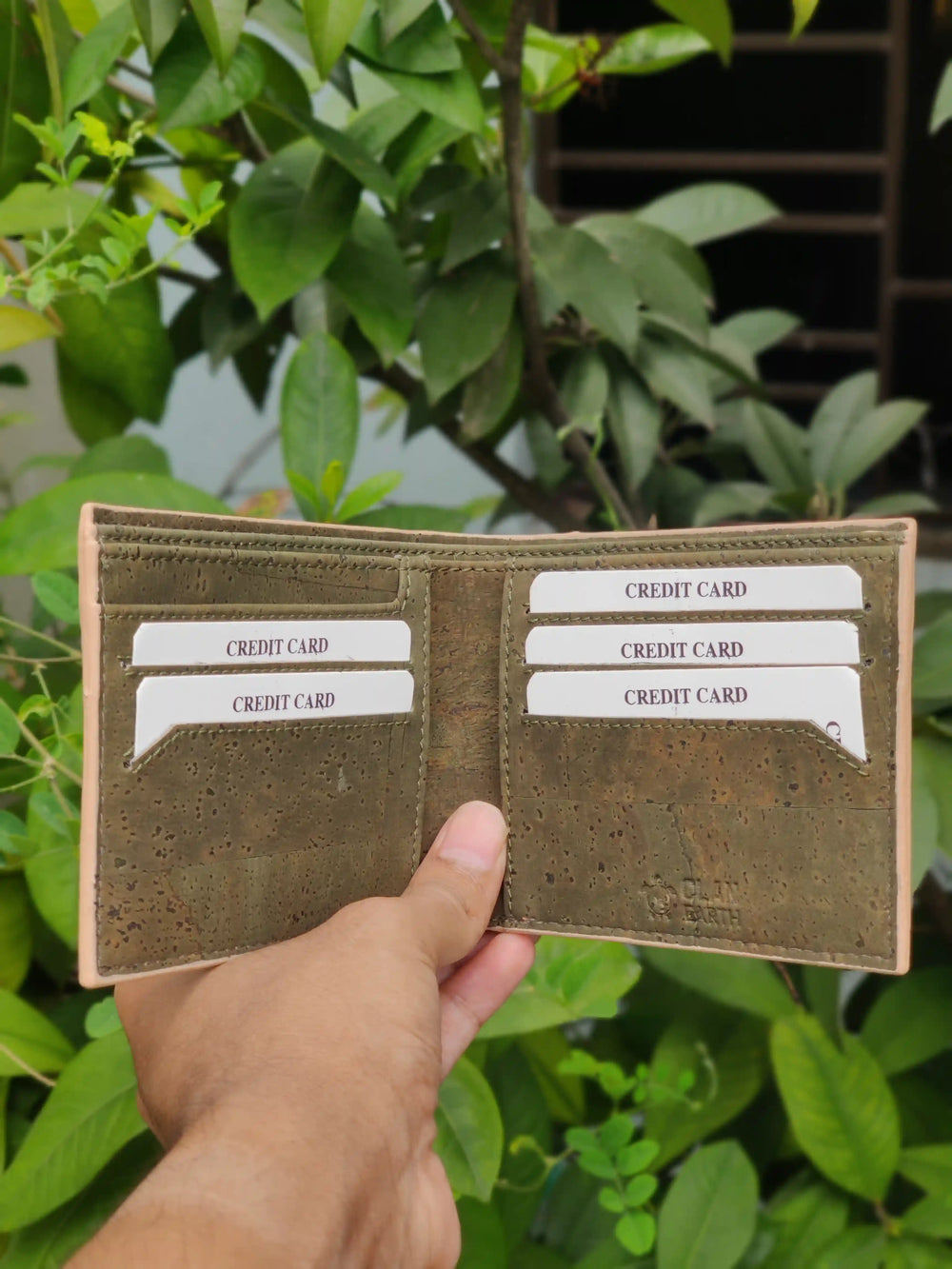 Kakapo Bifold Cork Wallet - Tan | Clan Earth | earthbased.in | 04