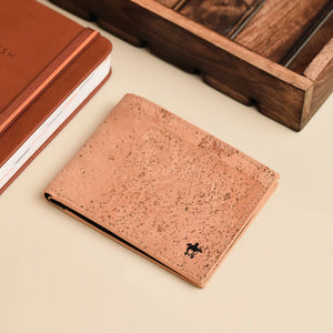Kakapo Bifold Cork Wallet - Tan | Clan Earth | earthbased.in | 05