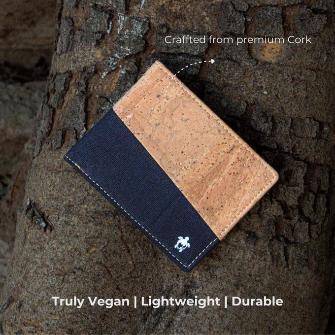 Kakapo Cork & Canvas Bifold Wallet | Clan Earth | Earthbased.in | 02