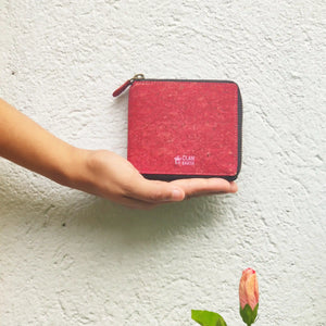 Kiwi Cork Wallet - Premium Red Cork | Clan Earth  | earthbased.in | 01