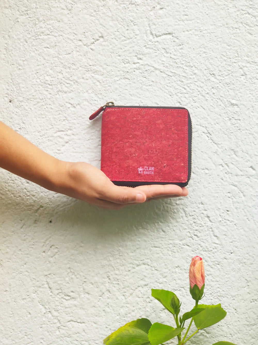 Kiwi Cork Wallet - Premium Red Cork | Clan Earth  | earthbased.in | 01