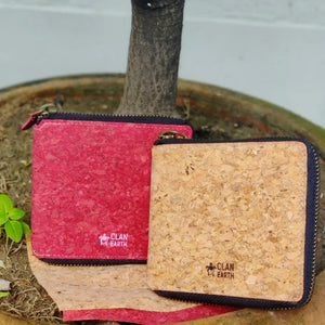 Kiwi Cork Wallet - Premium Red Cork | Clan Earth  | earthbased.in | 05