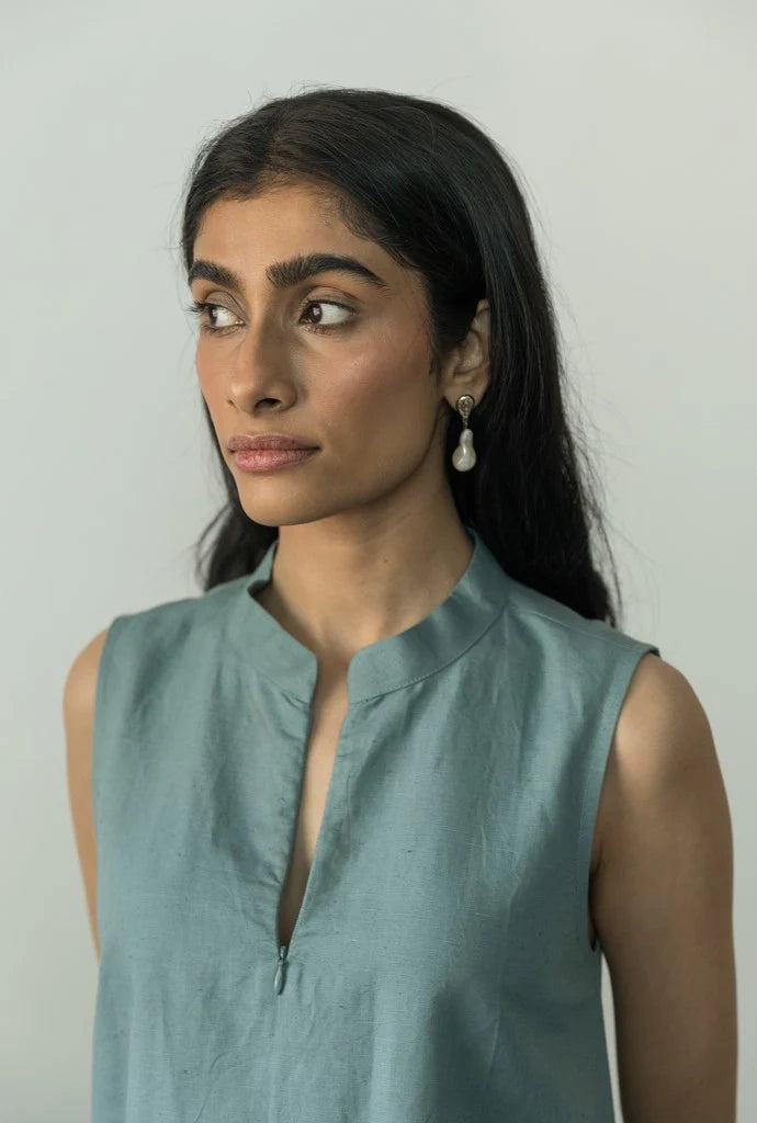 LAID-BACK GATHERED DRESS | Anushe Pirani | Best Vegan Apparel for Women - earthbased.in | 04