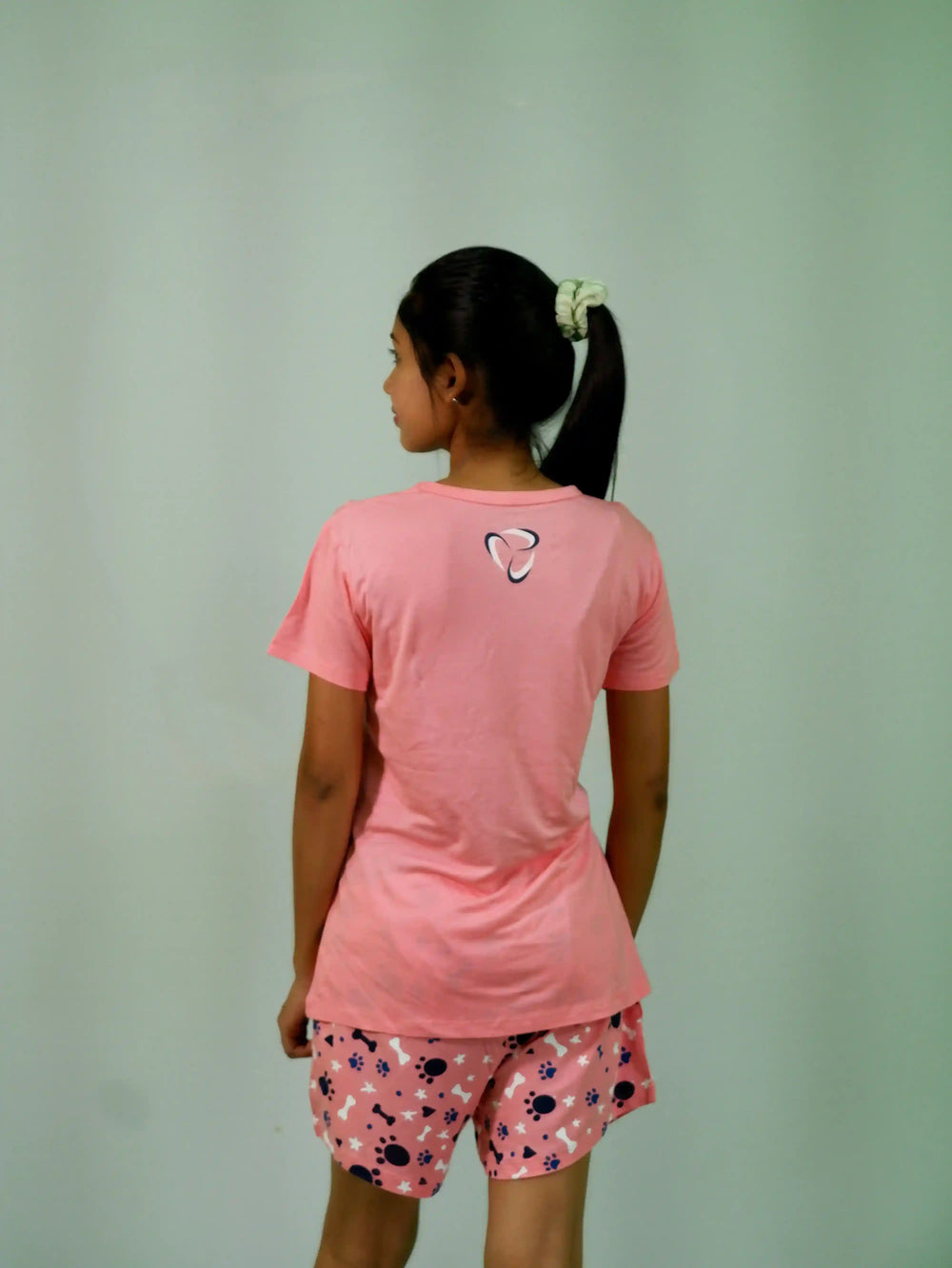NightWear-Koala Print T-shirt & Shorts Set in Salmon Rose | Playout | earthbased.in