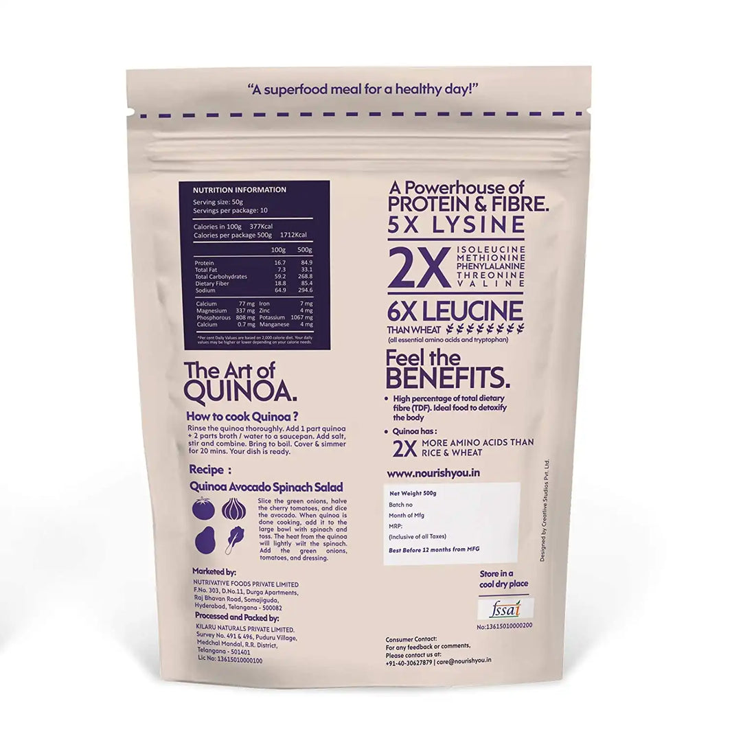 Nourish You ORGANIC TRICOLOR QUINOA 500G_earthbased_001