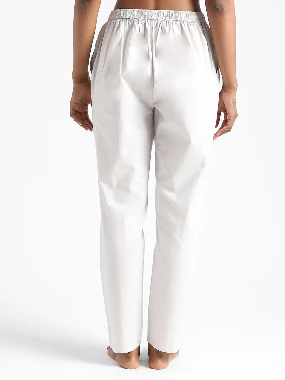 Organic Cotton & Natural Dyed Apparel-Earthbased.in_ Womens Ash Grey Color Slim Fit Pants_03